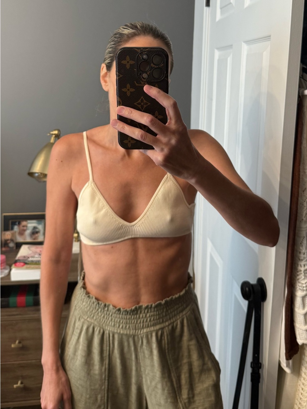 ZARA Ribbed Triangle Bralette - Picture 6 of 7